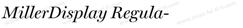 MillerDisplay Regula字体转换